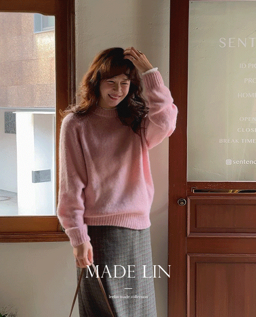 [★特価20%★MADE LIN セーレン エリフィット アンゴラウル ラウンドネックニット [size:F(55～66)]