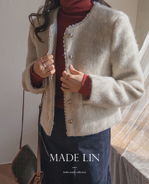 MADE LIN エルモア レース ヘアリー ウールジャケット [size:F(55～66)]