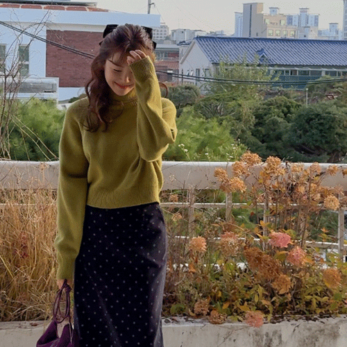 ロアンドウォームドトムハイネッククロップドポロウールニット[size:F(55~66)]