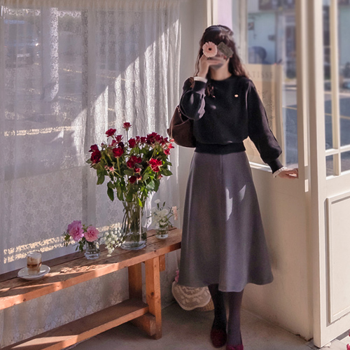 スケラ エレガントなエリフィット 洗練美起毛 スカート [size:S,M]