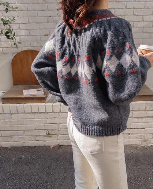 [泣き含有] エリンふわふわのノルディック パタンニット [size:F(55～66)]