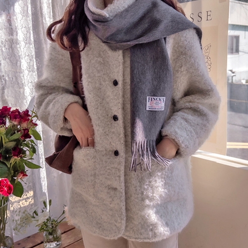 [裏地シープスキン100％] [LABEL]モエロンポグルポグル真冬も暖かいダックダウンウールコート[size:F(55～66盤)]