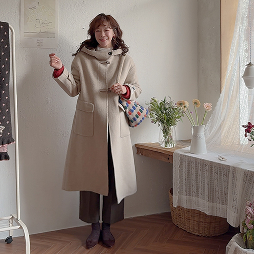 [ウール80％！ブレンディング素材] メロア高品質ハンドメイトフードコート[size:F(55～66盤)]