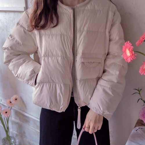 フレーズネックドルストーンニット ダックダウン 軽くてふわふわの溜息バディング【size:F(55~66)】