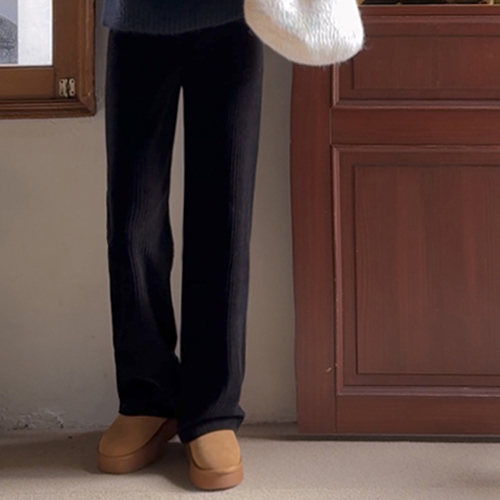 ボドルボードル ロング脚フィット ベリンダ ベロア ストレートパンツ [size:F(55～66)]