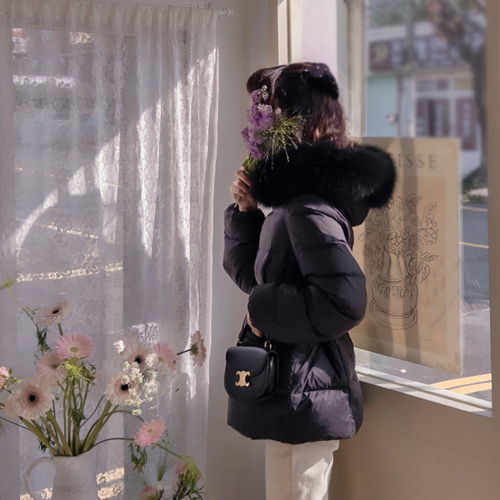 モングルリアルフォックスパーダックダウンタコムライン可愛いクオリティバディング[size:F(55～66)]