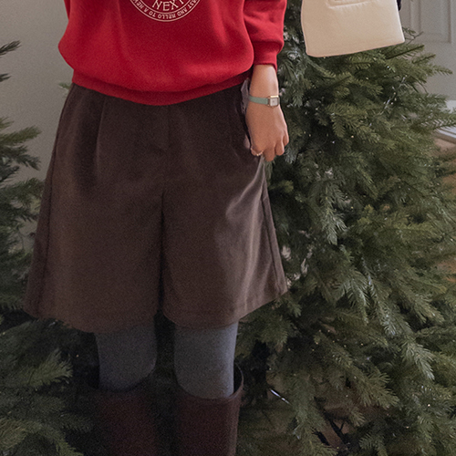 [ブラウンカラー] [新特価5千ウォン割引] <FONT color=#5a3954>MADE PREMIUM</font>ロバジュゴールデンワンハーフパンツ[size:S,M,L]