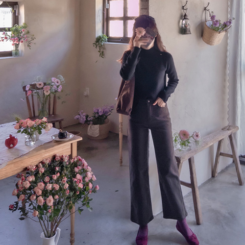 ヒートタッチ起毛タスムスムーズプレートスリム日付フィットパンツ[size:S,M,L]