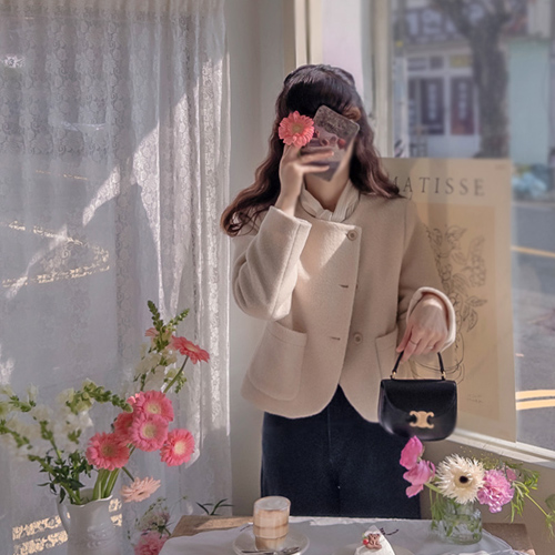 ウィンター斜線裏地 ヌビーム カブラックス ウールジャケット [size:F(55～66)]