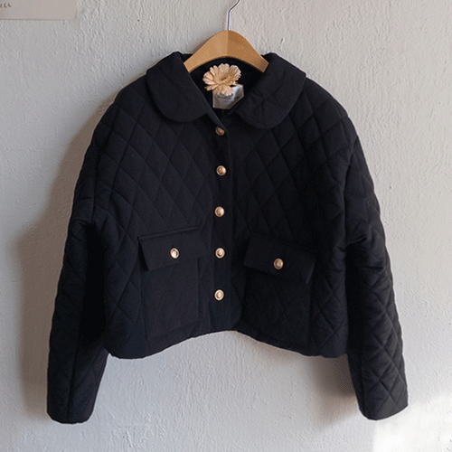 エリシーかわいいラウンドカラーダイヤキルティングウィンタージャケット [size:F(55～66)]