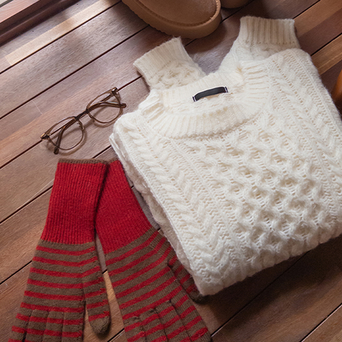 クリアクルーラーフィッシャー ウールニット [size:F(55～66)]