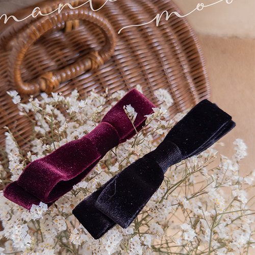 ときめきやわらかいベルベットヘアピン