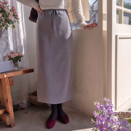 ジェマタスコの裏地モンタン高密度ミンク起毛スカート[size:F(55～66)]