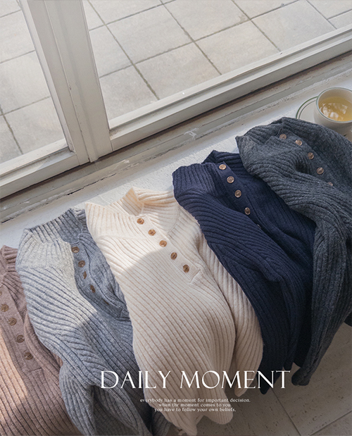 カメリーウールブランドボタンポイントニット [size:F(55～66)]