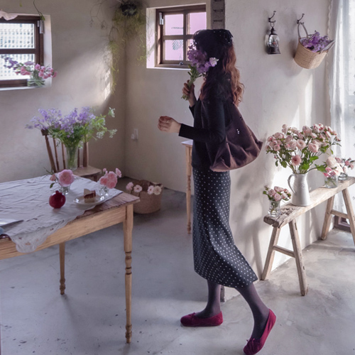 ロイドット 柔らかい起毛 マップシート イムバンド スカート [size:F(55～66)]