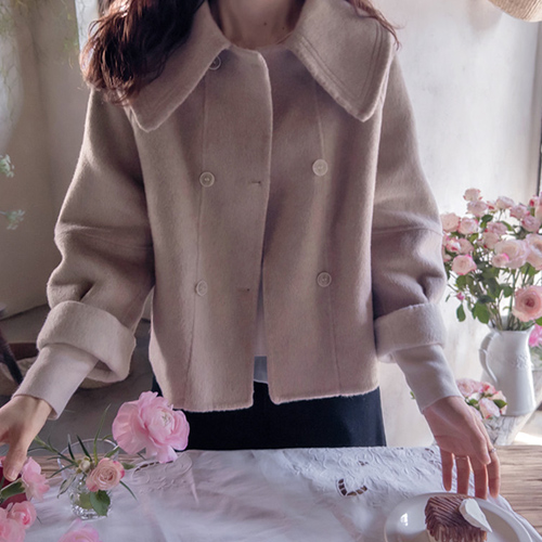 ハンダーソン 耳よみ ダブルボタン ハンドメイドコート [size:F(44～55)]