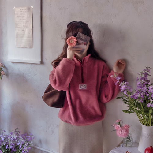 [新賞特価7千ウォン割引] <FONT color=#5a3954>MADE LIN</font>モネア ラブリーカラー ウール幅アノラックマンツーマン[size:F(55～66)]