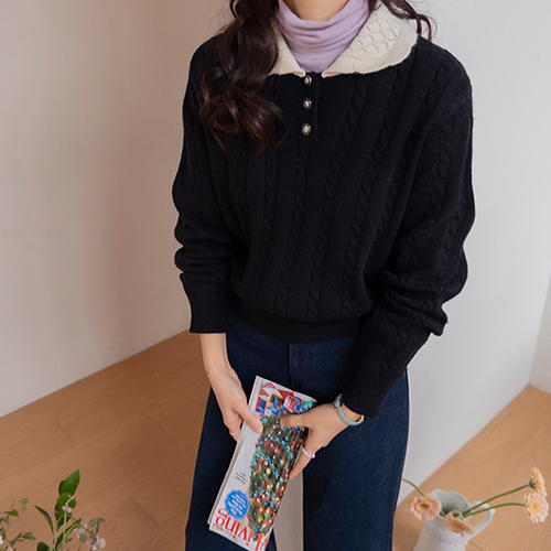 アイリーンラブリームードカラー レース配色ニット [size:F(55～66)]