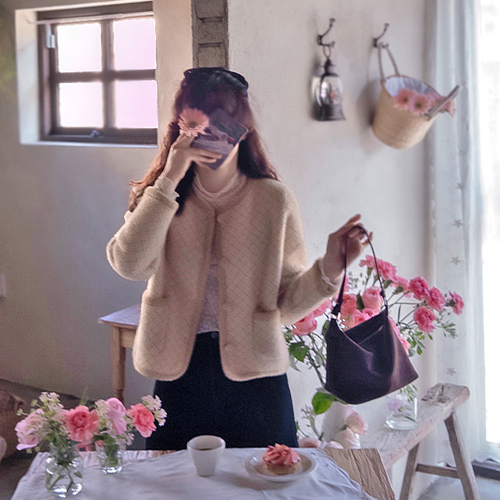 [LABEL]シュポリア 柔らかいチキンスパン 洗練美 カーディガン [size:F(55～66)]