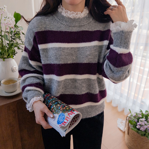 ヘインツボードルボードルデイリー配色 ダンガラニット [size:F(55～66盤)]