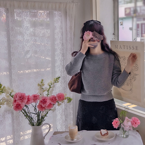 ジェニードベビーアルパカ タスミウルボートネック ニット [size:F(55～66)]