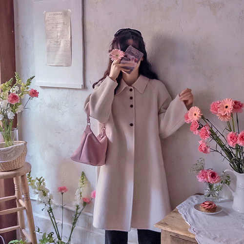 [LABEL] デイボタンバックポイント ラックスタスム ハンドメイドコート [size:F(55～66)]