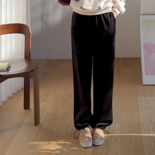 [ベスト特価6千ウォン割引] <FONT color=#5a3954>MADE LIN</font>ローガンベルベット起毛ストリングバンディングパンツ[size:F(55～66)]