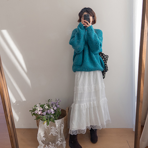 リオブン モングルモングル 愛らしいルーズフィットニット [size:F(55～66盤)]