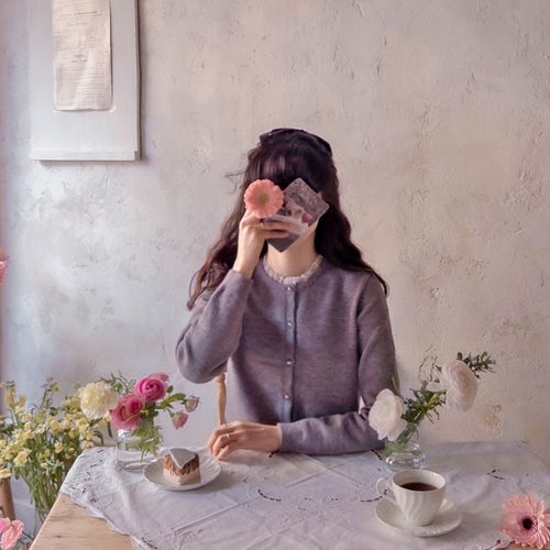 ジョイラブリ シャリングネック コジス盤 洗練美 カーディガン [size:F(55～66)]