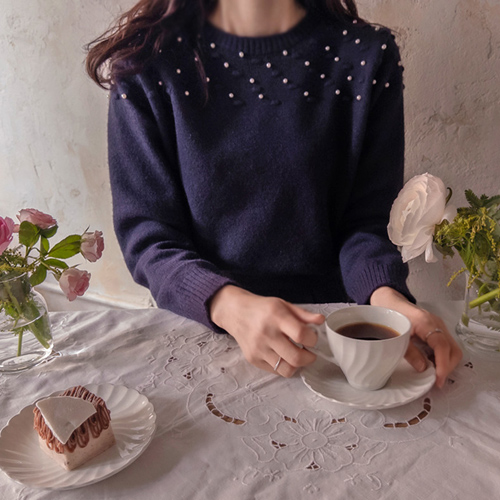 モーションパール立体的パターン タスミ エレガントなニット [size:F(55～66)]