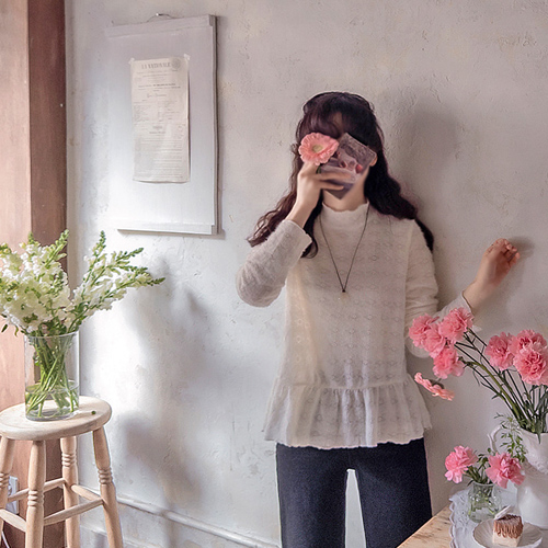 ジェイズフラワーサポーター起毛 柔らかい版 バンポーラブラウス [size:F(55～66)]