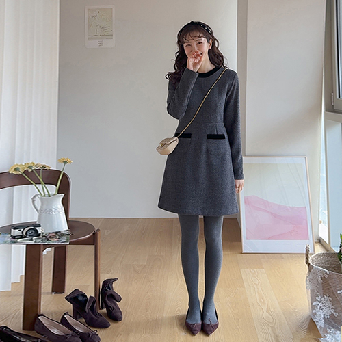 [★特価20%★]MADE LIN ロベニン 女性らしいシルエット ワンピース [size:F(55～66)]