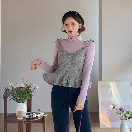 デイビン ラブリー フリル カンカン ニット ビスティエ [size:F(55～66)]