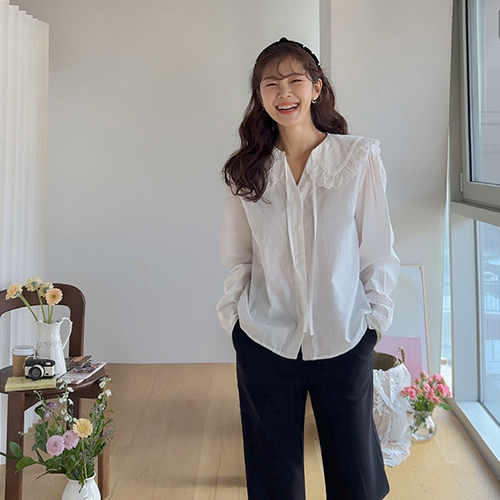 セルドン顔消滅 ラブリー ビックカラー ブラウス [size:F(55～66)]