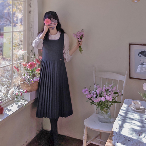 アンナベリー 着こなししわ ぴったりフィット シックなワンピース [size:F(44～55)]