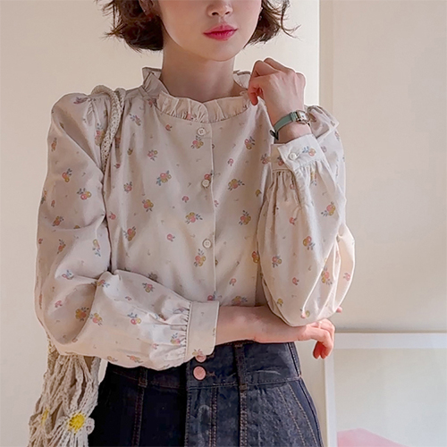 キルエル ブドランコーデュロイ 可愛いピンタック ブラウス [size:F(55～66盤)]