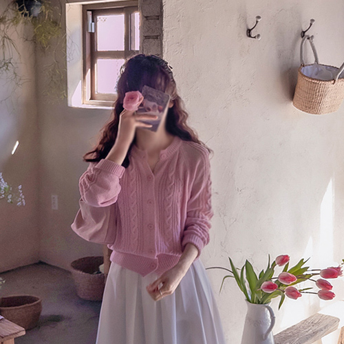 [LABEL] シュナースベル クルーラー 春パステル エリフィット カーディガン[size:F(55～66)]