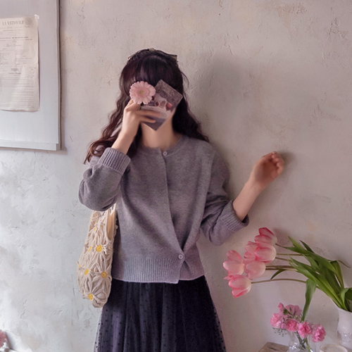 エルサ 春パステル ボタンラップ ツウェー カーディガン [size:F(55～66)]