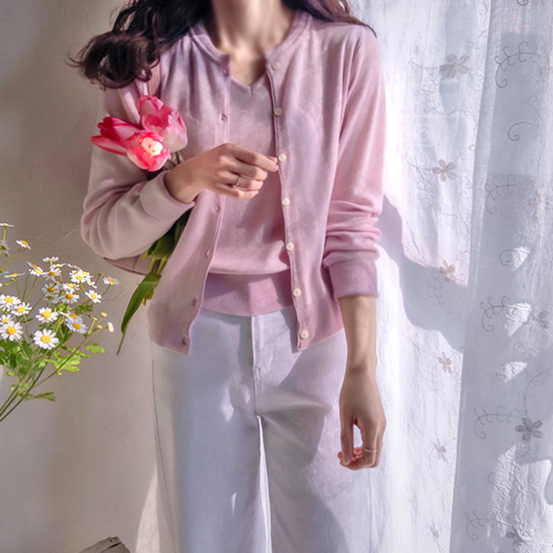 ロエンティ ピュアパターン 春春カーディガンとナシセット [size:F(55～66)]