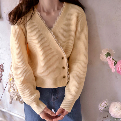 ステラビン波レーススプリングラップニット [size:F(55～66)]