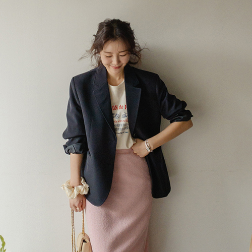 ネーズデイリーベーシックなスタンダードジャケット<FONT color=#d8a4a4>【スレッチセール】</font>