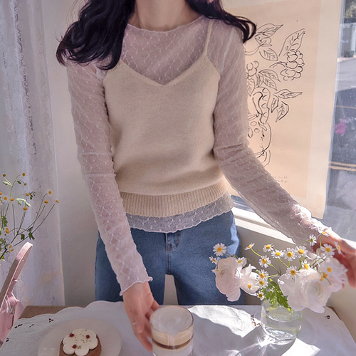 ロゼチア 春パステルコーディネート 素敵なエレガントなビスティエ[size:F(44～66)]