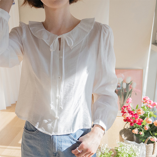 メリンズ 空空 エリフィット フリル ブラウス [size:F(55~66)]