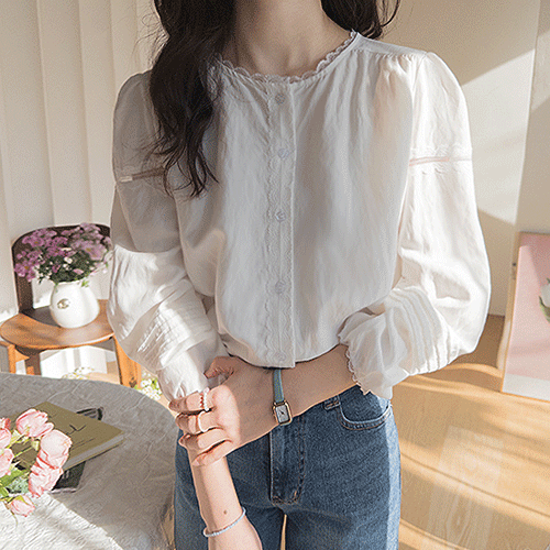 ヨリムード ロエニー レースディテール ブラウス [size:F(55～66)]