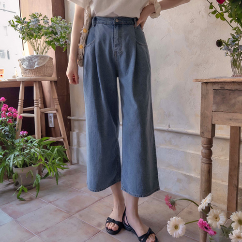 シーズニングポケットサマーピンタック体型カバーかわいいフィットバンドパンツ[size:S,M,L]