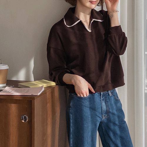 [特価30% ★限定数量] <FONT color=#5a3954>MADE LIN</font>ソレンレース トゥームカラ ポグンティーシャツ[size:F(55～66)]