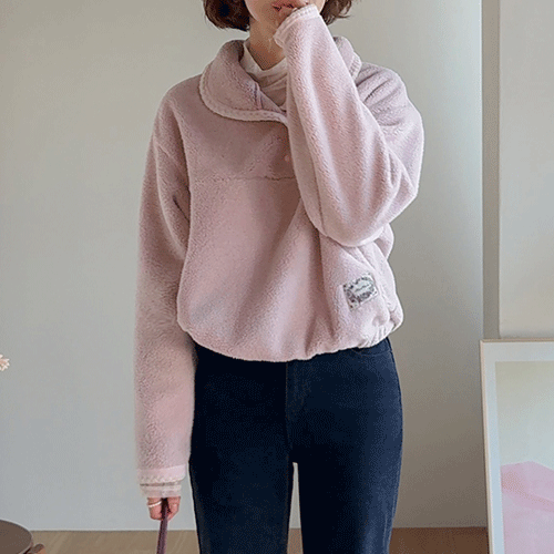 [ベスト特価4千ウォン割引] <FONT color=#5a3954>MADE LIN</font>ポデン レースカラー フリースフリース アノラック[size:F(55～66盤)]