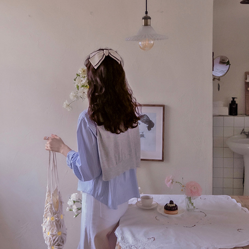 ブロードミー春STシャツ＆ニットショール 洗練美セット[size:F(55～66)]