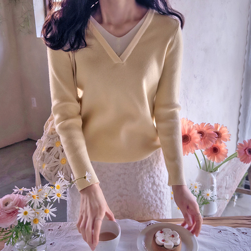 ラズベル 春ゴルジ レイヤード 柔らかい版 ニット [size:F(55～66)]