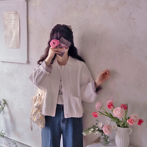 アンマウンティ小売チェック配色 弾丸糸 バイオウォッシング アウター [size:F(55～66)]